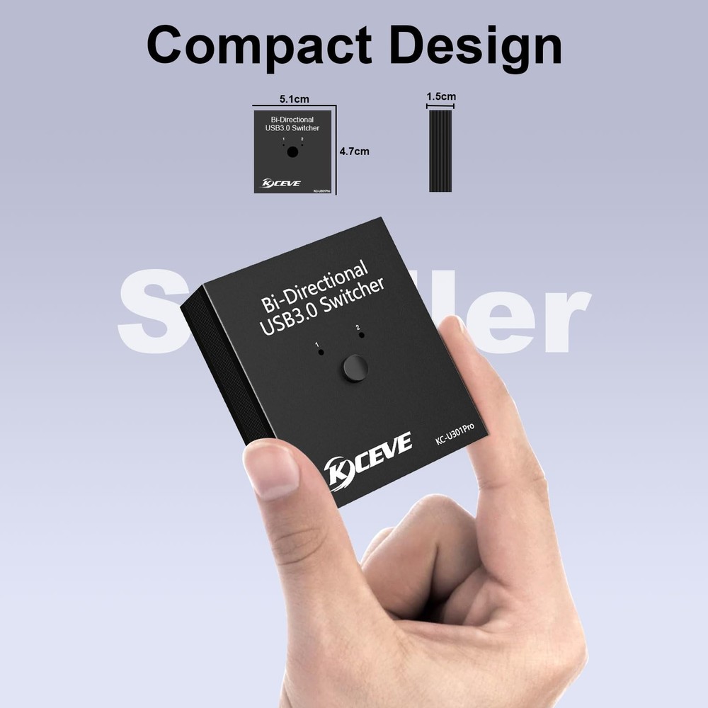 USB 3.0 Switch Selector, Bi-Directional USB Switch 2 in 1 Out / 1 in 2 Out, U...