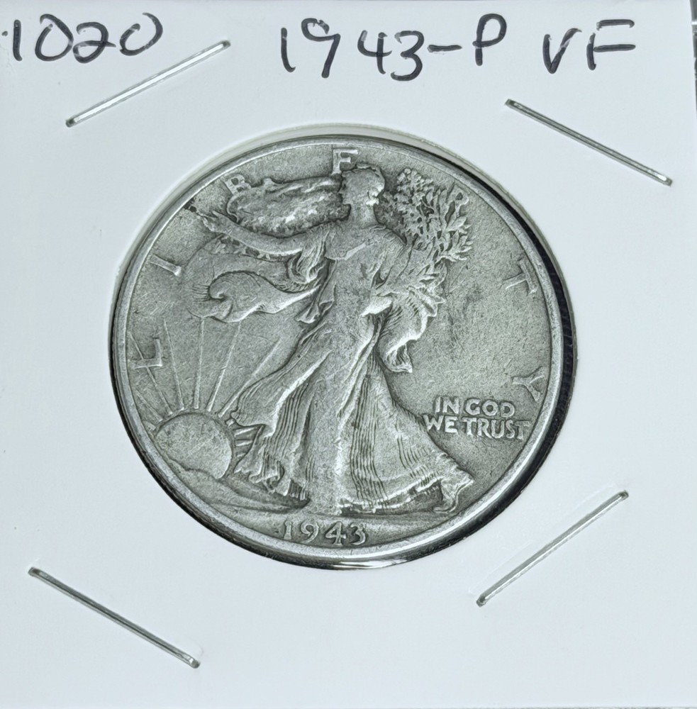 1943 D VF Walking Liberty Half Dollar