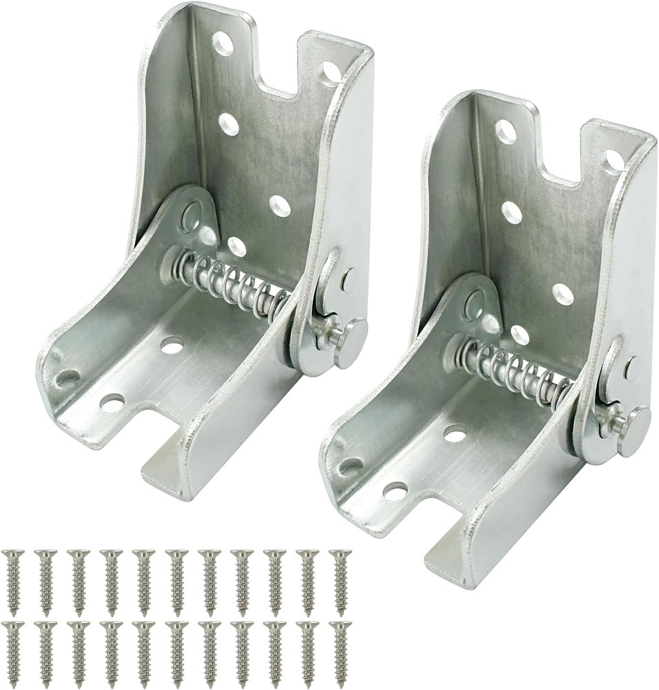 2pcs Folding Hinge Bracket, Self Locking Hinges 90 Degree Foldable Table Bracket