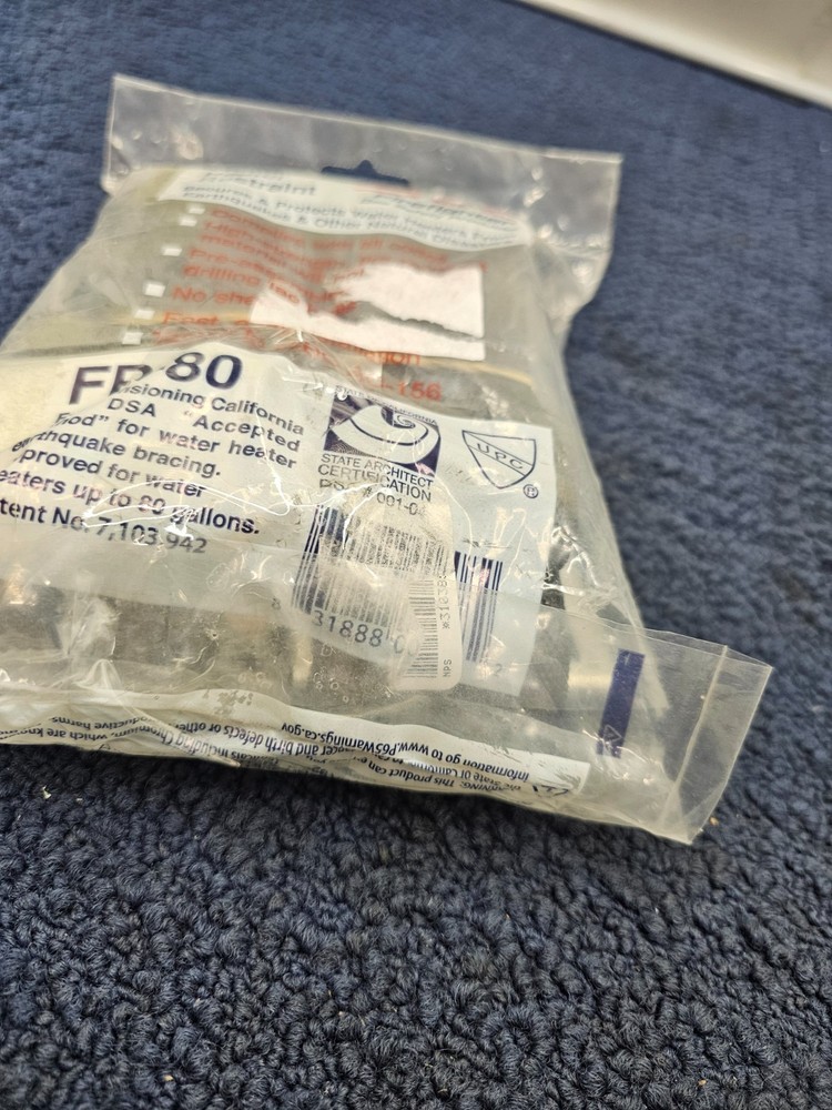 Firefighter FR-80: Soft Belt Style Water Heater Earthquake Strap Up to 80 Gal