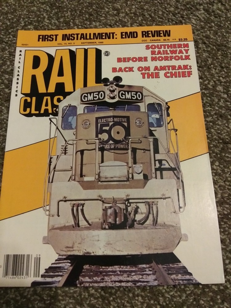 Rail Classics Magazine September 1985 Excellent Condition