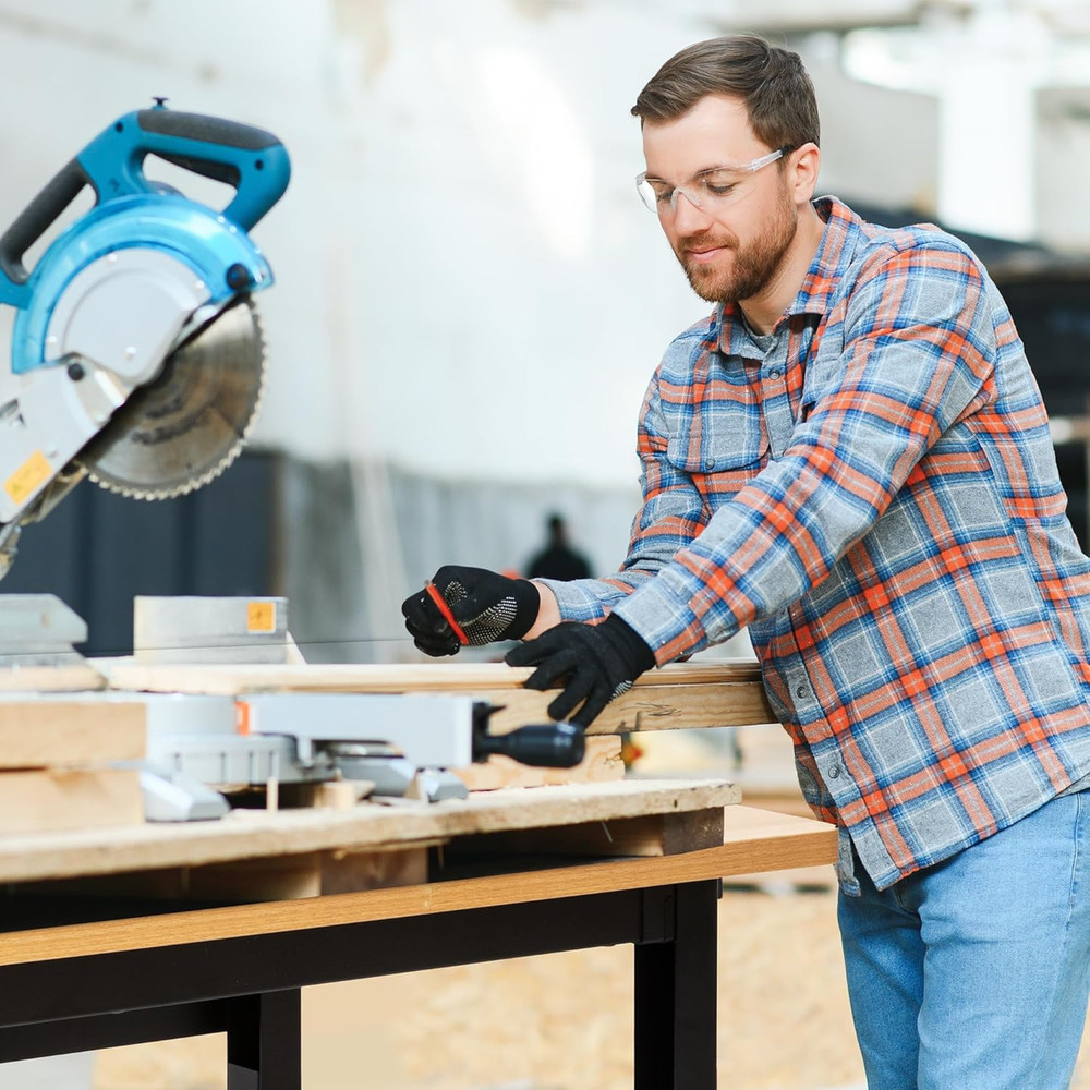 48" Adjustable Workbench with Wheels, Rolling Work Table for Garage, 2000 LBS Ca