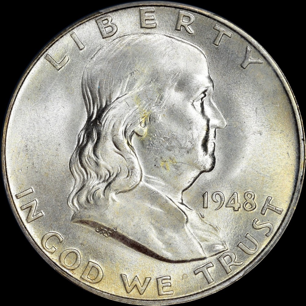 1948 Franklin Half Dollar 50c PCGS MS66 FBL