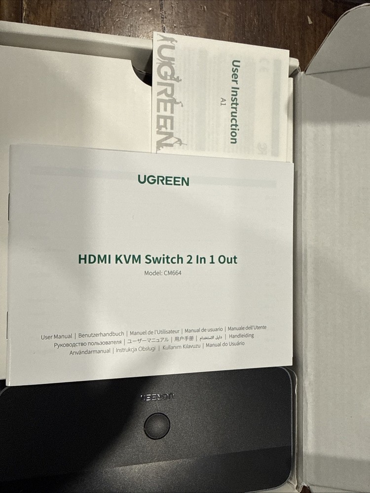 UGREEN HDIM KVM SWITCH 2-1 OUT Open Bx Amazon Return