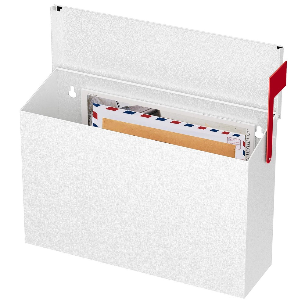Wall-Mount Mailbox for Outside, Large Capacity Rust-Proof Box with Stay-Open ...