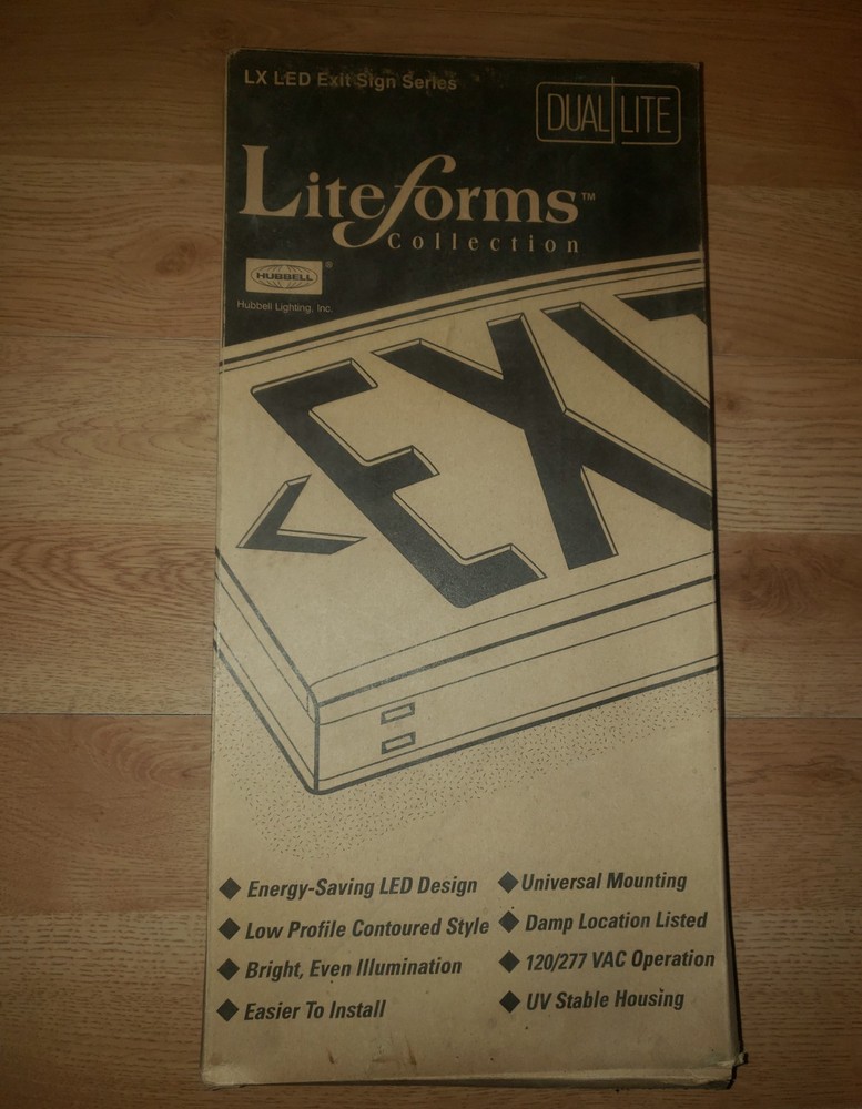 Hubble Dual Lite Thermoplastic LED EXIT SIGN LXURWEI-WM