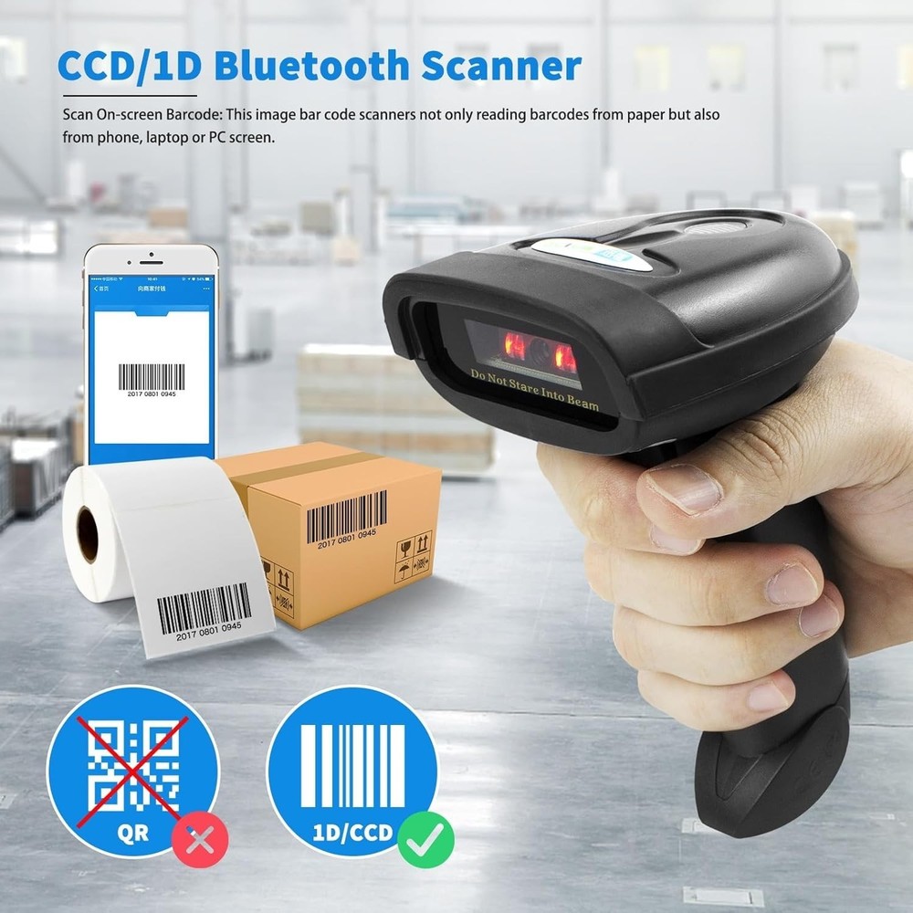 Multi-Mode Bluetooth Barcode Scanner for Quick & Efficient Inventory Management