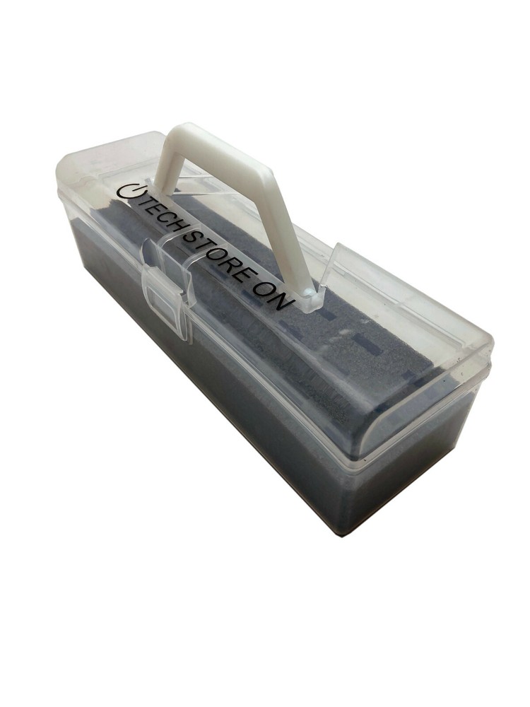 Portable USB Thumb Flash Drive Organizer Case - Plastic Carry Handle - 24 slots