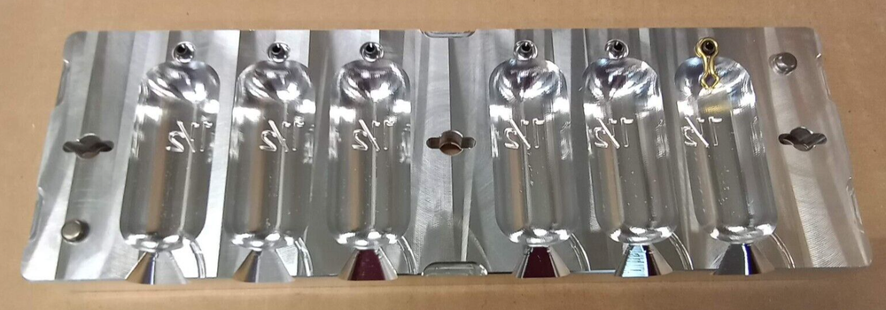 Cod Sinker / Deep Drop Weight Mold 1-1/2 LB ( 6 Cavity ) Aluminum CNC