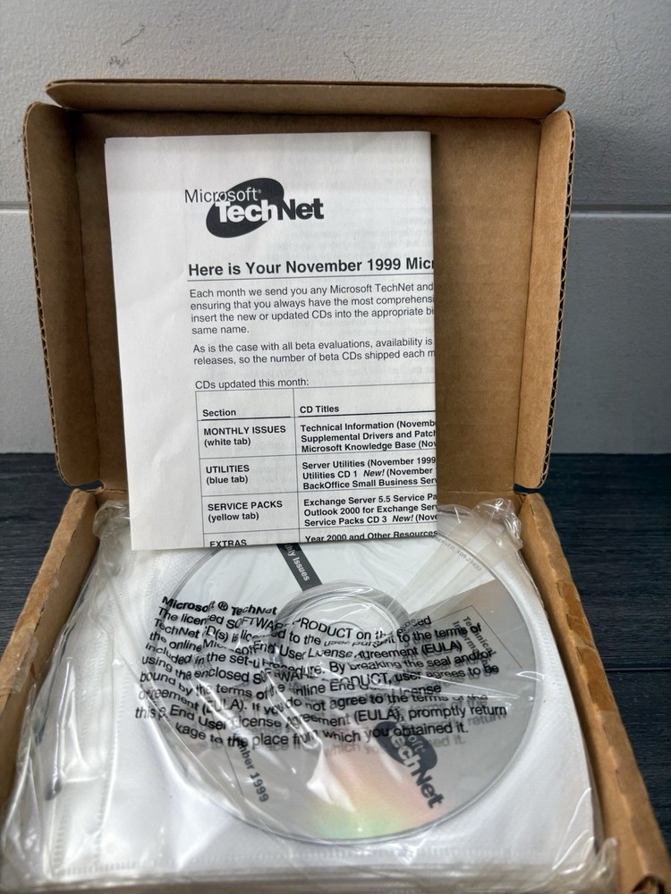 5 Sets Microsoft TechNet CDs 99-2000