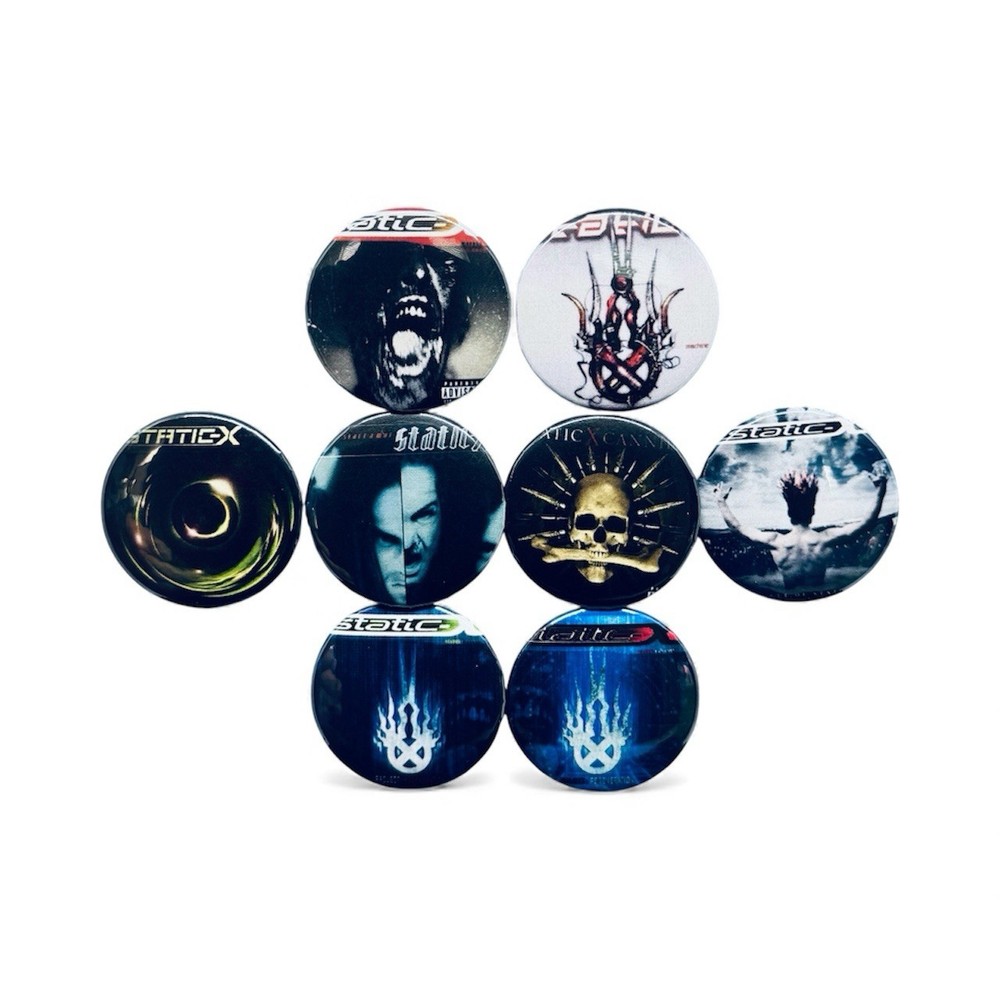 Static-X Album Covers 1.5” Pin Back Buttons.