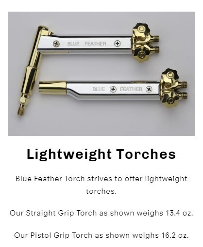 Blue Feather Torch Straight Torch Kit + 9 Tips
