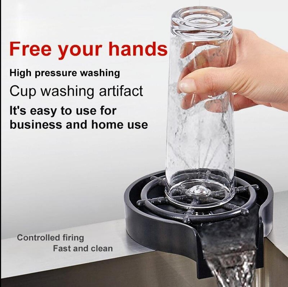 Automatic Cup Washer Glass Rinser Kitchen Sinks Cleaner Cleaning Tool