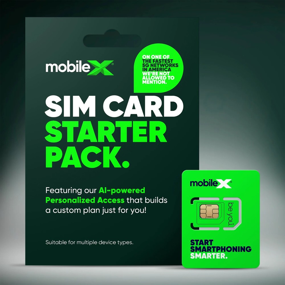 Mobile X SIM Card on Verizon Network - $20 plan - 10GB data - 90 days