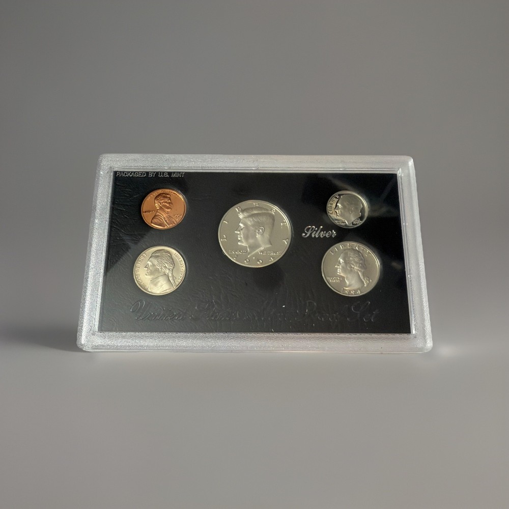 1994 S U.S. Silver Proof Set Original Box & COA Silver 5 Coins (C0012)