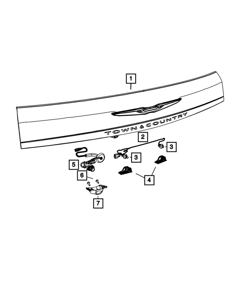 Genuine Mopar Lift-Gate Handle 1SQ24JBFAE
