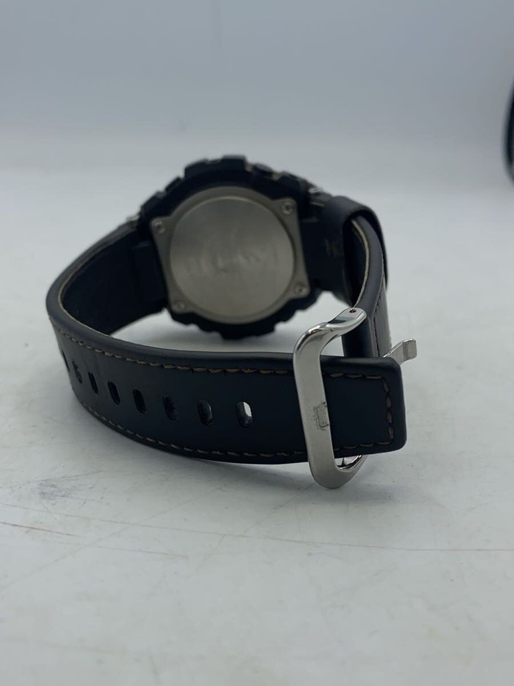 CASIO Solar Watch G SHOCK Digital Analog Leather BLK BLK