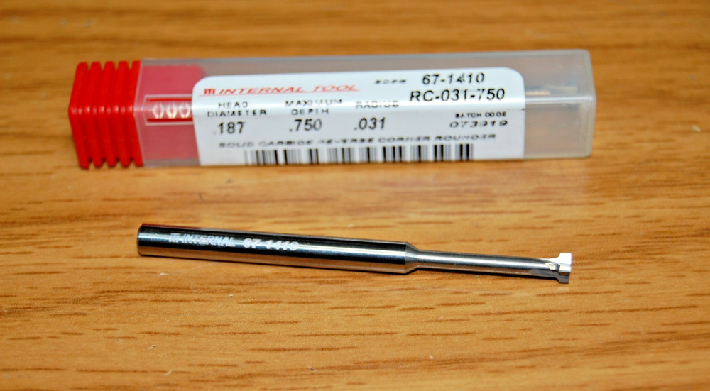 REVERSE CORNER ROUNDING TOOL .187" WIDTH .0625" CARBIDE INTERNAL TOOL# 67-1410