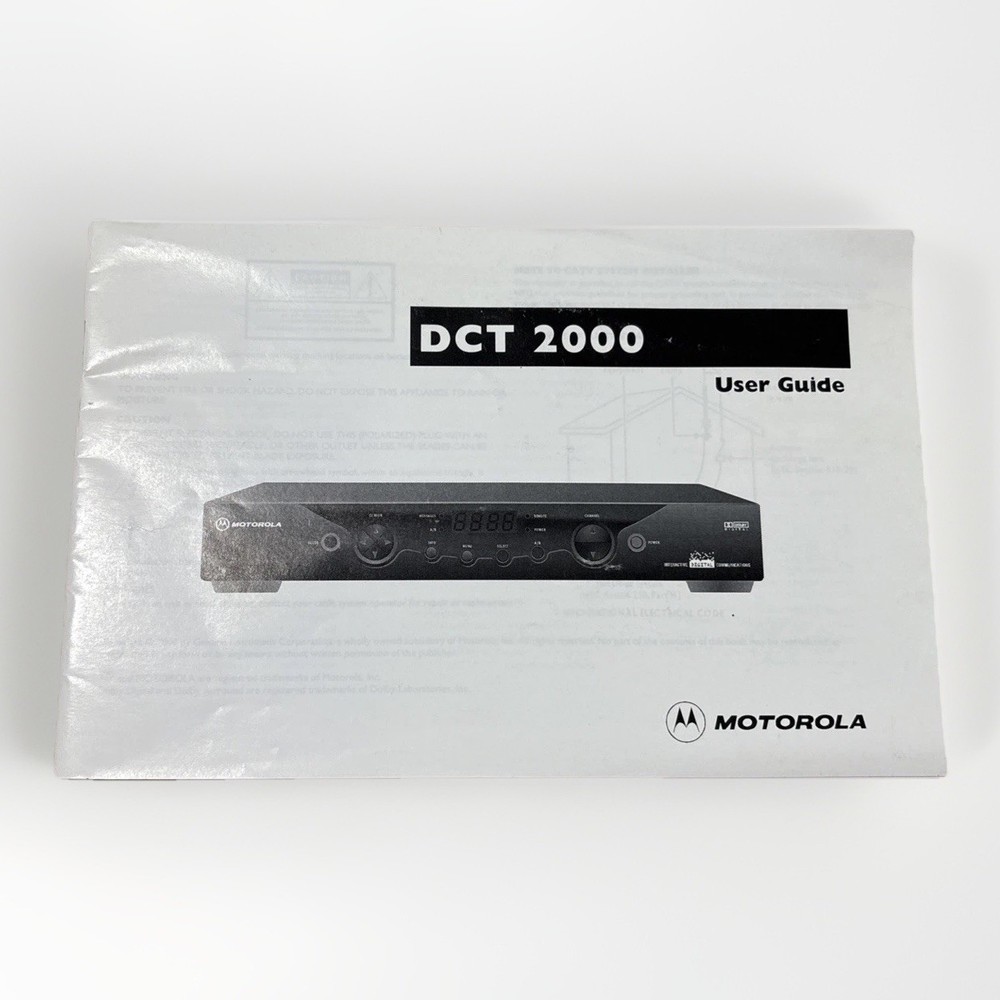 Motorola DCT 2000 Instructions Manual