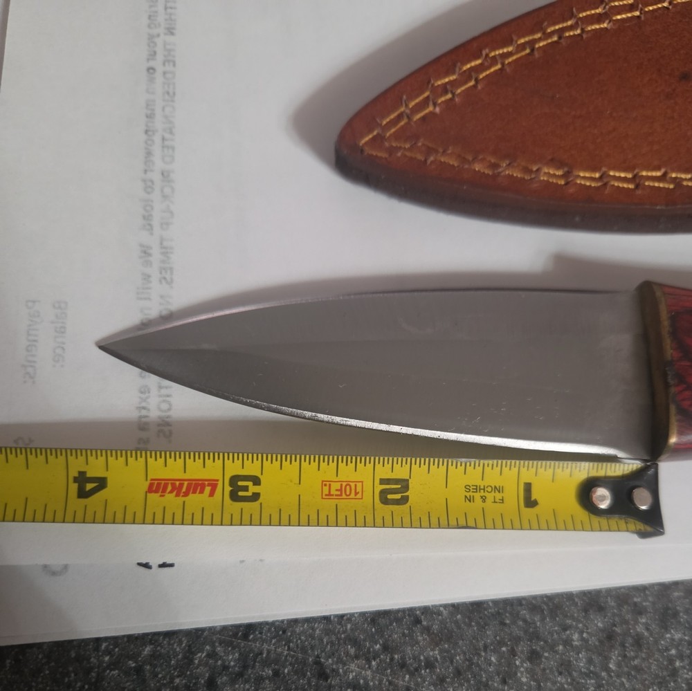 8 inch DAGGER Wood Combo Handle Knife.