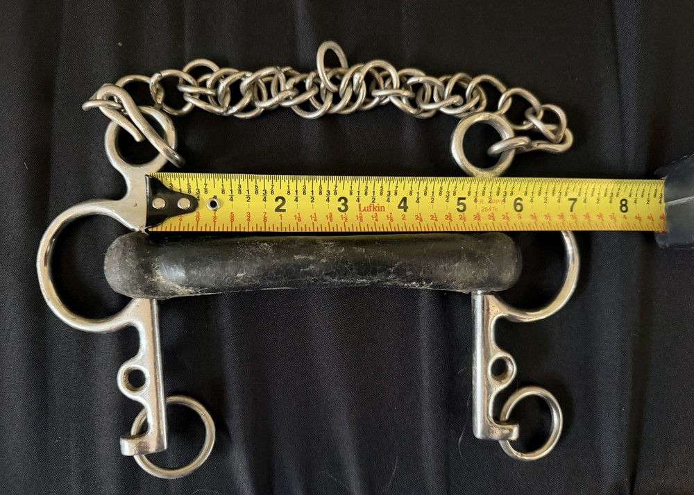 Hard Rubber Pelham bit size 5 1/4”