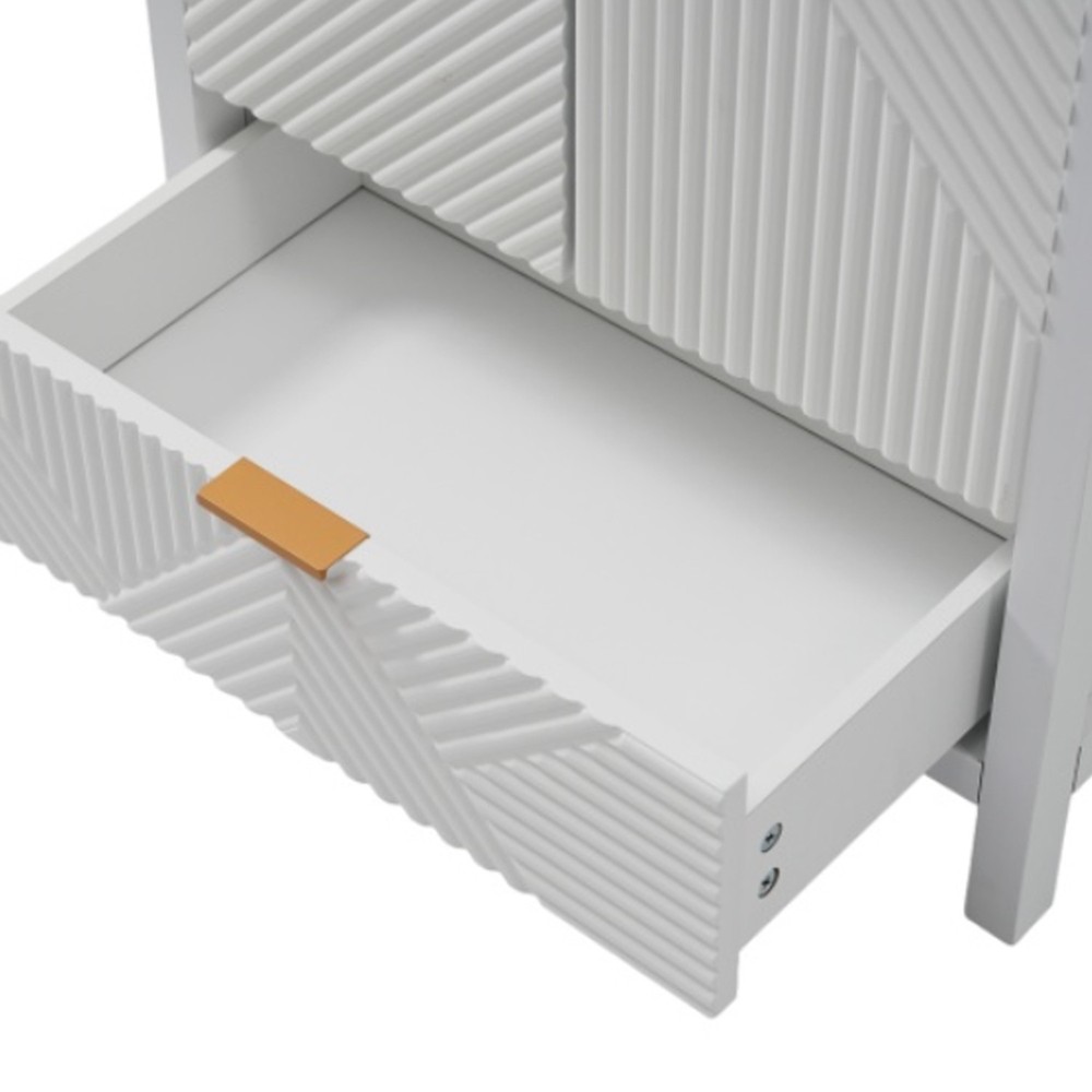 Durable 24 inch Bathroom Vanity Set Modern Solid Wood Bathroom Vanities In White