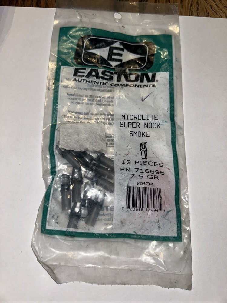 Easton Archery Microlite Super Nocks 1 Dozen Smoke