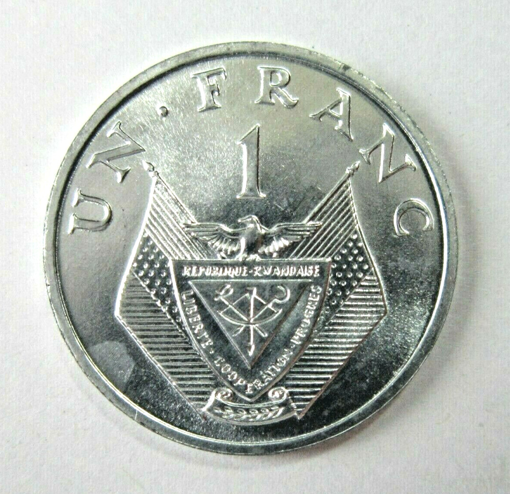 RWANDA. 1 FRANC, 1969. UNCIRCULATED.