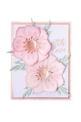 Sizzix Thinlits Icelandic Poppy Olivia Rose Flower Cutting Dies 665081 NEW