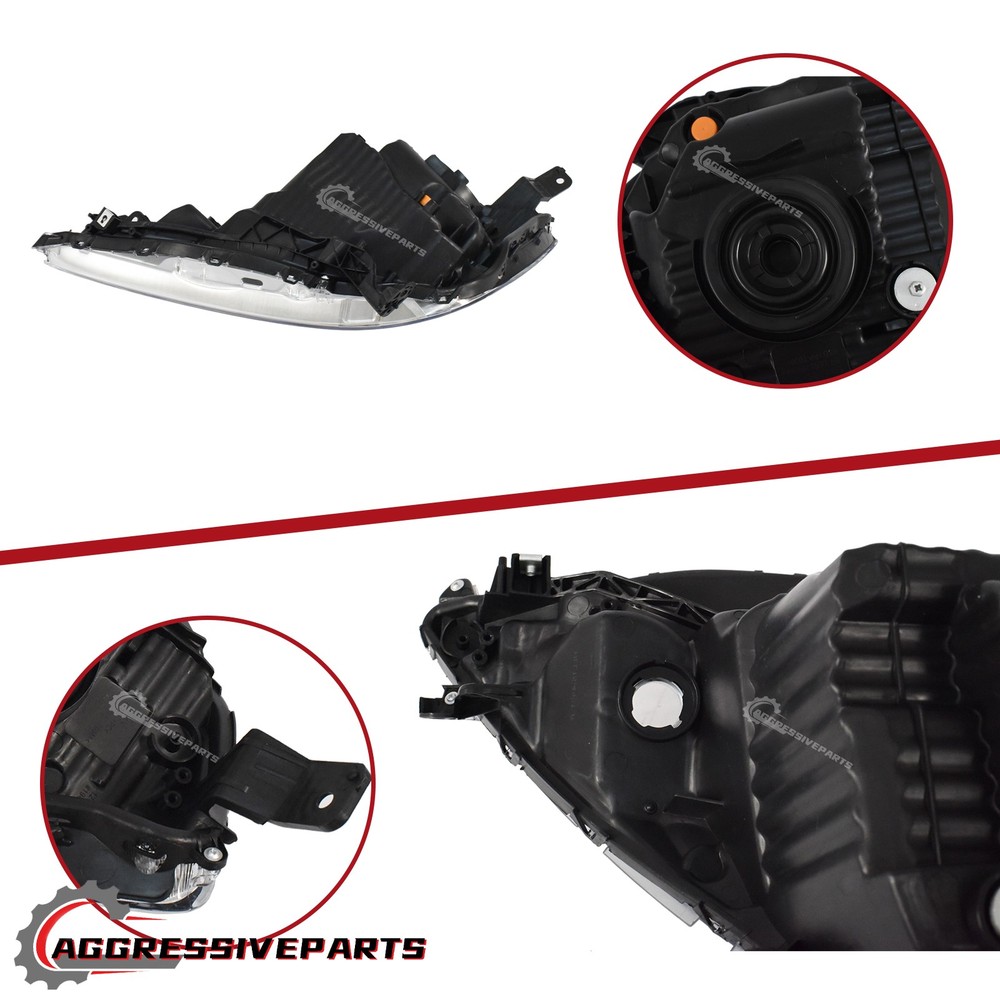 Left+Right Side For 2009-2014 Honda Fit Halogen Headlight Chrome Housing 2Pcs