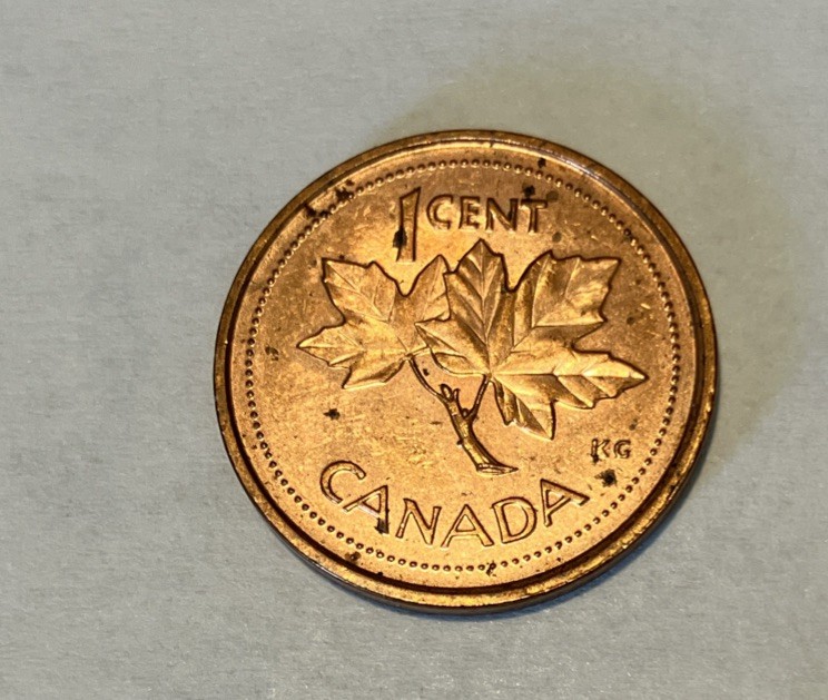 2002 Canadian 1 Small Cent Penny  1C Maple Leaf CANADA