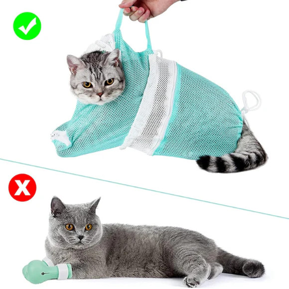 Cat Bathing Bag & Puppy Shower Sack – Adjustable