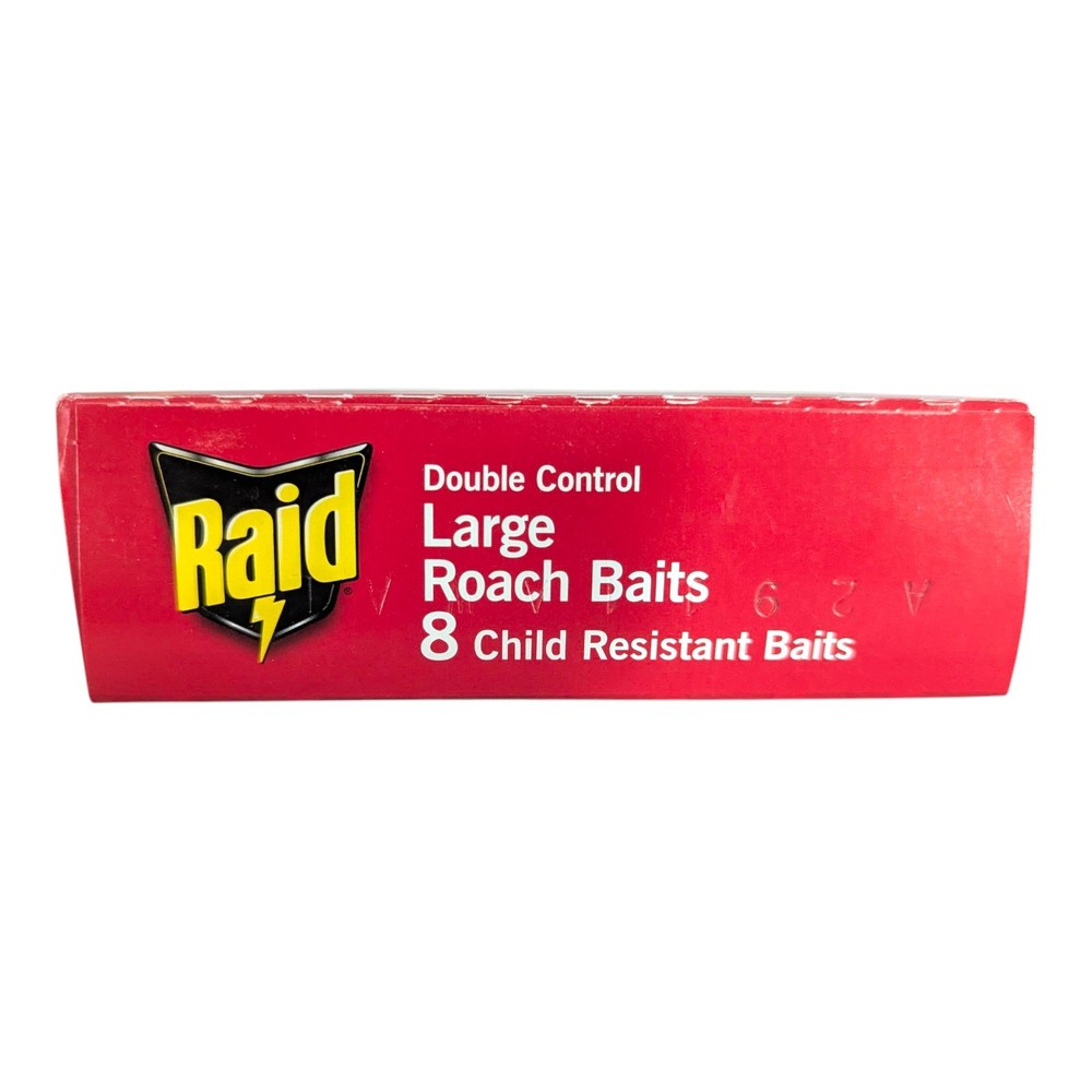 RAID Double Control Large Roach Baits 8 Count Defense System Kills For 3 Months