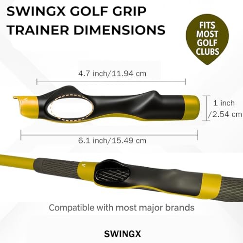 Golf Grip Trainer, Golf Training Aid, Grip Trainer To Help Train Correct yellow