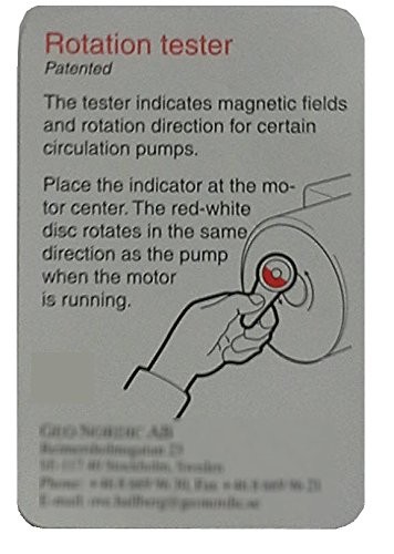 Rotation Tester and AC Detector for Circulating Pumps etc Compact, White,Red