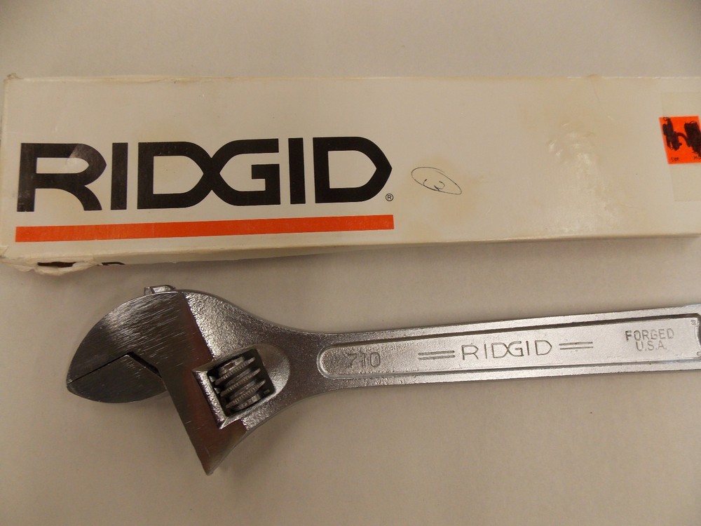 New Ridgid Model 710 10" 250mm Adjustable Crescent Wrench  E4