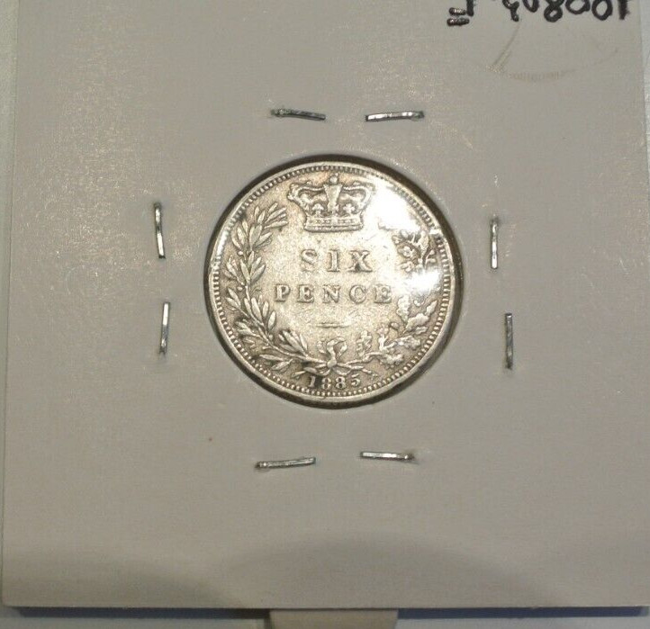 6 PENCE SILVER 1885 RARE