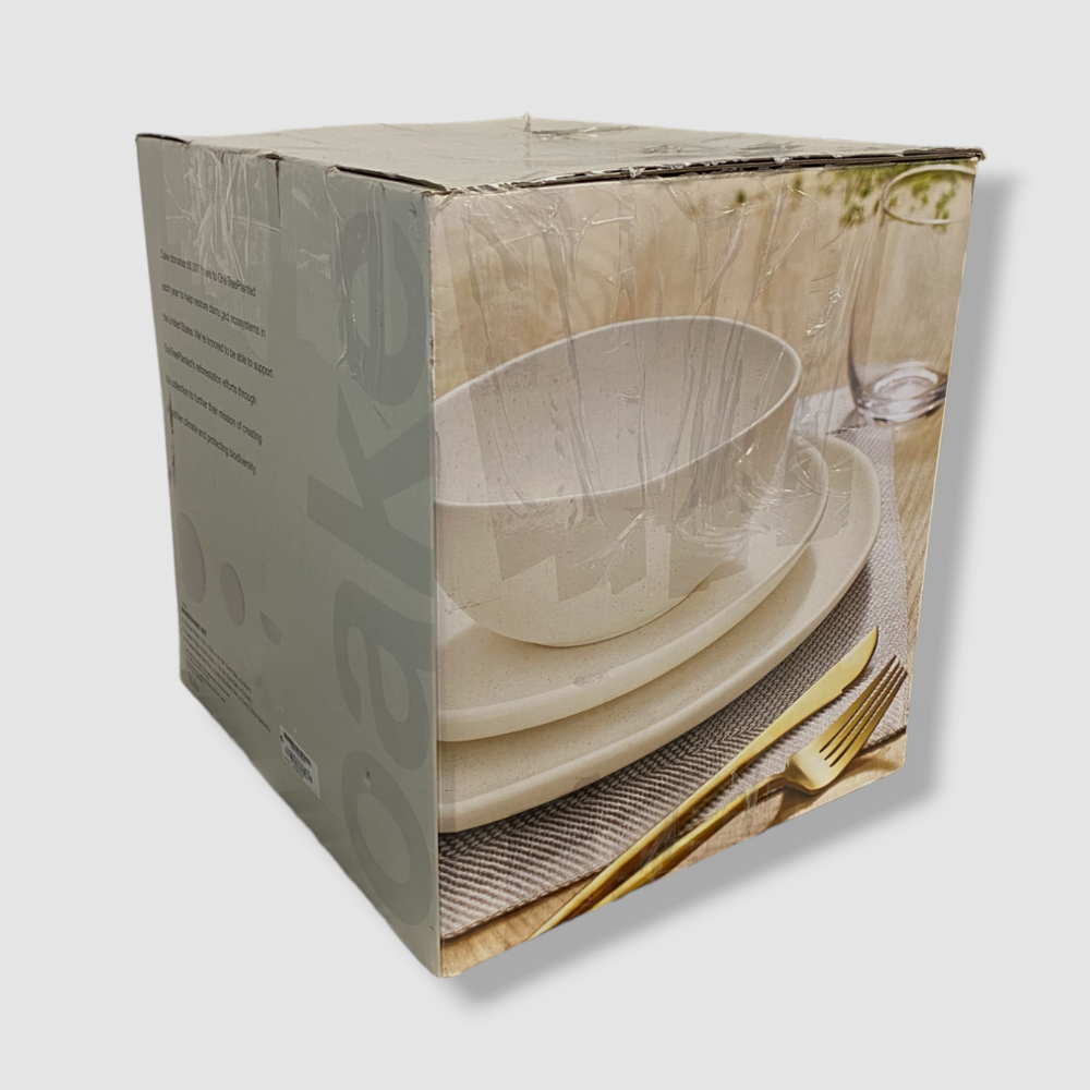 $186 Oake Ivory 11-Piece Stoneware Dinnerware Set