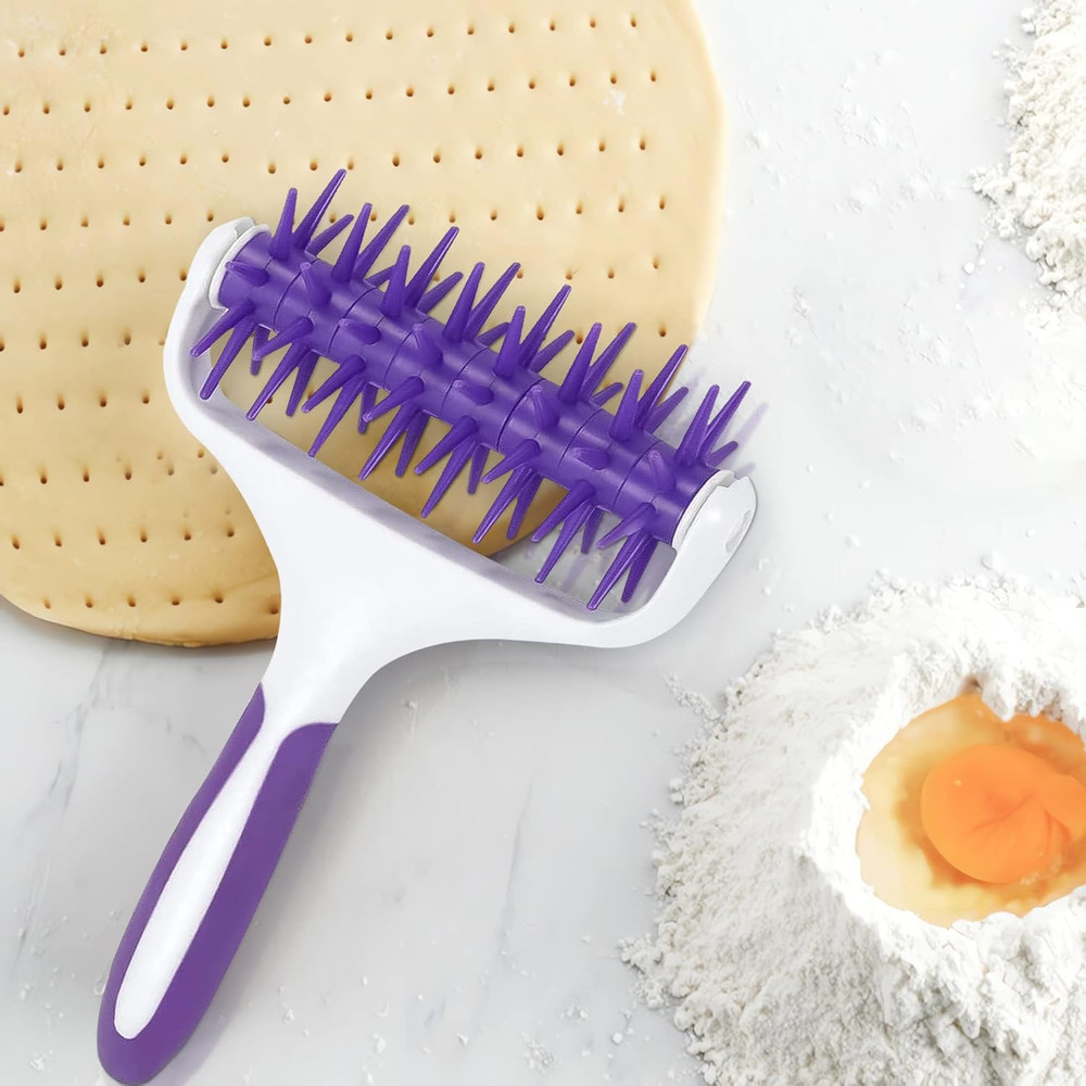 Pizza Dough Docker Roller - Pizza Roller Spikes for Pizza Crust Pastry Roller