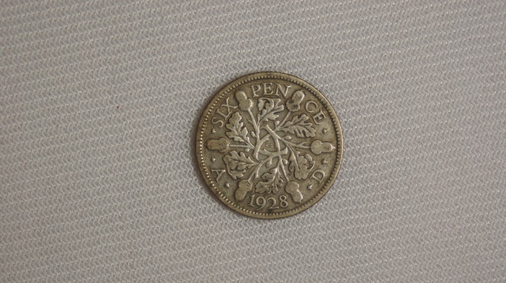 1928 Great Britain Sixpence- 6P