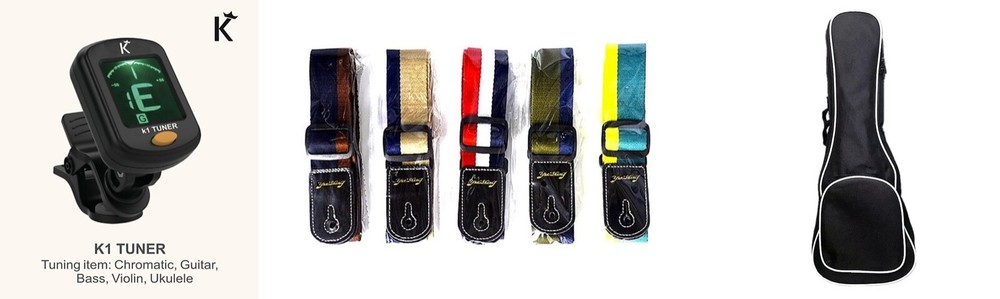 Kamehameha Ukulele gib bag tuner strap package