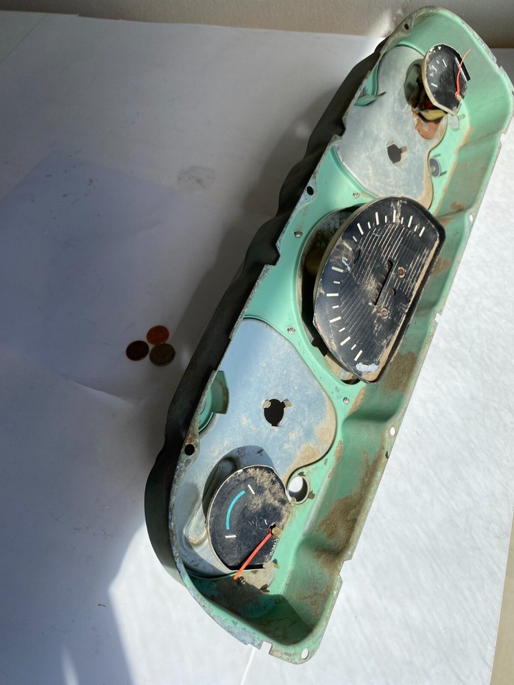 Dirty Dented Broken Gauges-Dash Instrument Panel Cluster BACKING PLATE-CHEVY C10