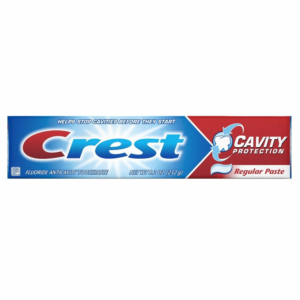 Pack of (2) New Crest Cavity Protection Toothpaste Regular - 8.2 oz