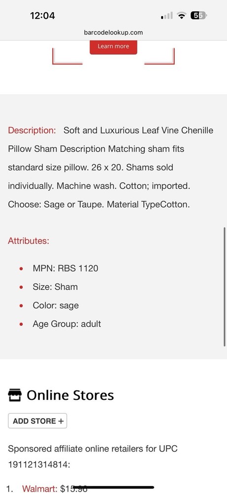 Medallion Chenille Sham