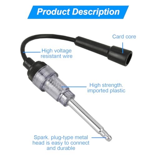 Car Inline Spark Plug Tester, Automotive Engine Ignition Spark Plug Light 2 PCS