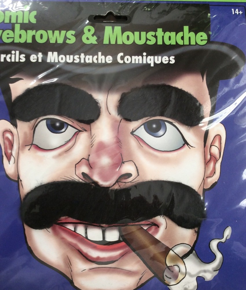 Comic Eyebrows & Moustache costume accessory dress up Halloween