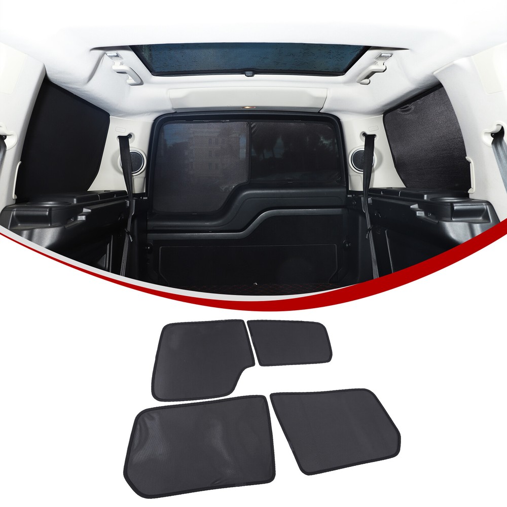 Trunk Tailgate & Side Window Sunshade Black Mesh Visor For Discovery4 2010-2016