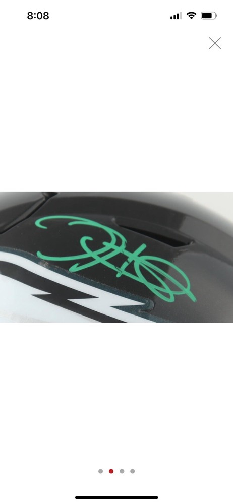 Jalen Hurts Signed Eagles Full-Sized Authentic On-Field Hydro-Dipped Speed