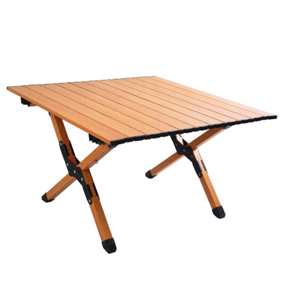 Outdoor Table Picnics Portable Picnic Table Rollable Aluminum Frame Folding