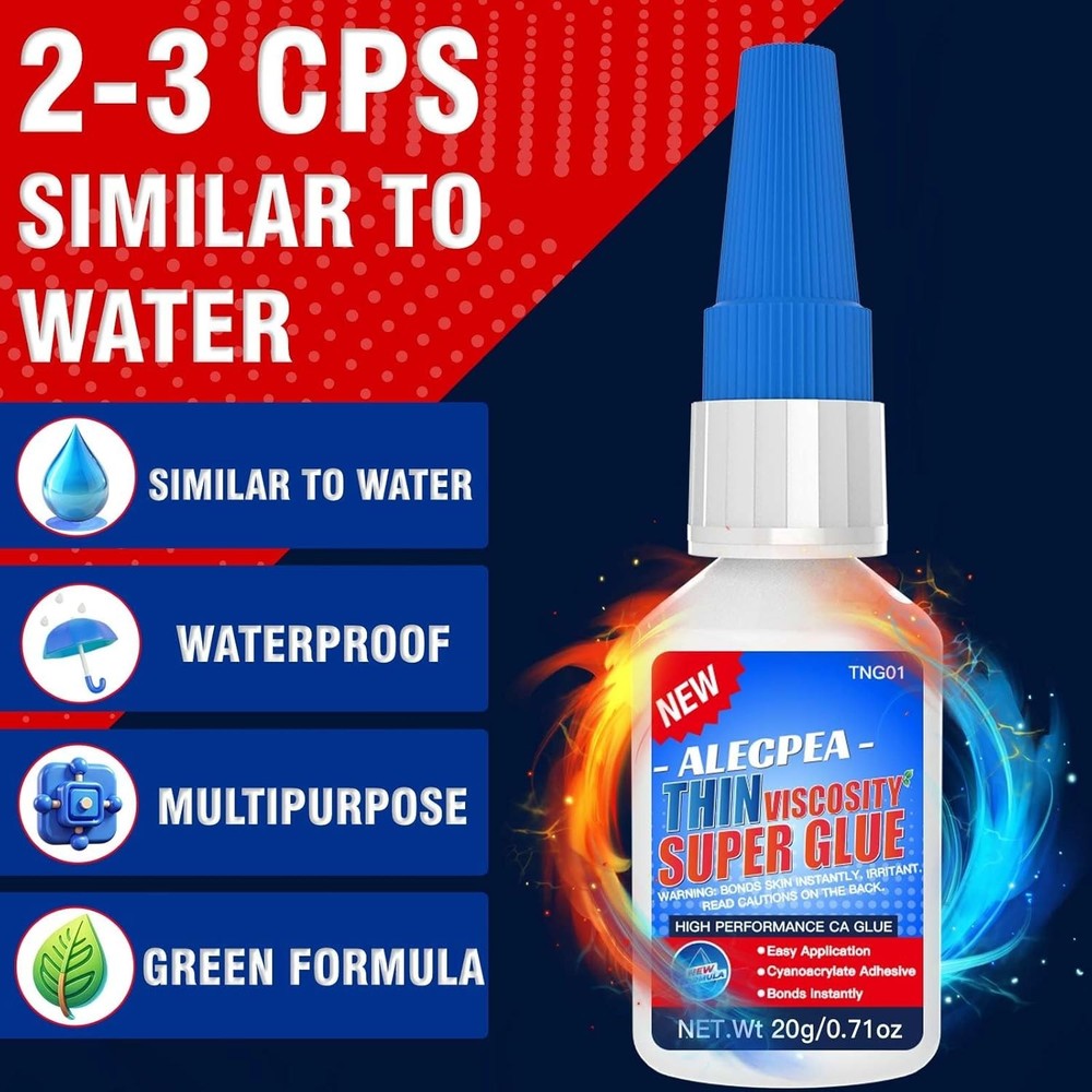 20g Thin CA Glue Fast Cure for Hobbies, Wood, Models & Precision Work